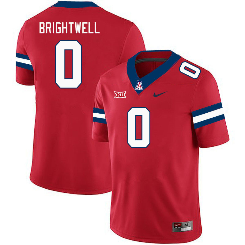 #0 Gary Brightwell Arizona Wildcats Jerseys Football Stitched-Cardinal